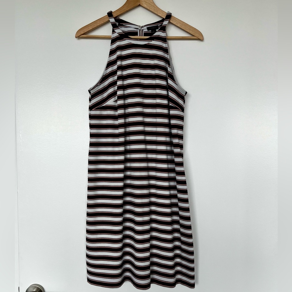 Striped Navy, Pink and White Dress